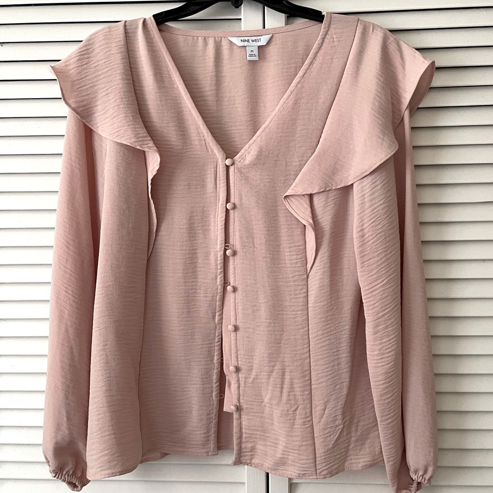 Blush colored blouse,